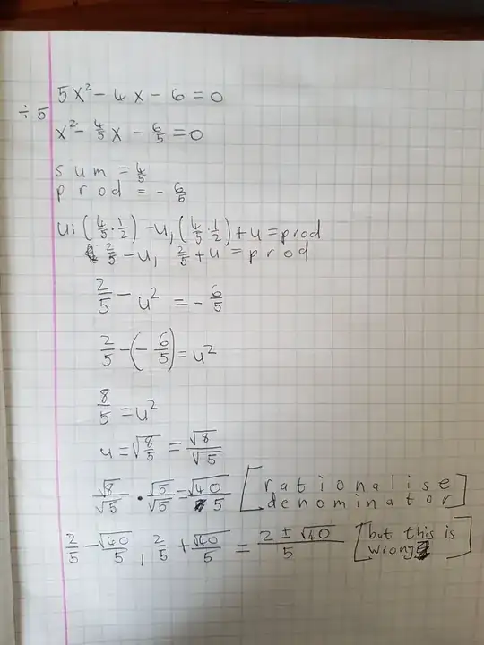 My calculation, apparently incorrect