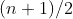 (n+1)/2