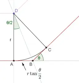 a rounded corner
