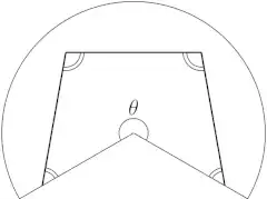 Angular defect in a triangle enclosing a cone vertex