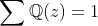 \sum \mathbb Q(z) = 1