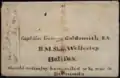 "Captain George Goldsmith RN, H.M. Ship Wellesley, Halifax", July 1850