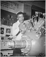 Image 4Aircraft engine at Naval Training School in the Bronx (from History of New York City (1898–1945))