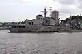 JS Ōmi and JS&nbsp;Yūgiri at Yokosuka on 18 May 2015.