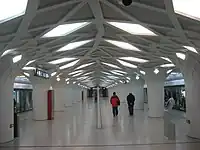Each of the four original stations on the Olympic Branch Line (Line&nbsp;8) has a unique interior decor style. (Pictured: Forest Park South Gate)