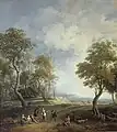 Village feast, painting by Jan Joost van Cossiau, 1st quarter of 18th century