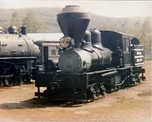Meadow River Lumber Company Shay #1 on static display at Steamtown