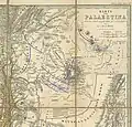 Map of Palestine, 1868, by K.v.Raumer