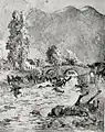 German assault and horses killed in Col de Turnu Roșu, 1916-1917