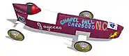 1972 Chapel Hill, NC Champion Priscilla Freeman's racer at the North Carolina Museum of History in Raleigh, NC