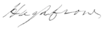 Hugh Crow's signature