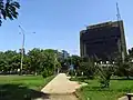 The Quiñones Building (Defense HQ) seen from the Campo de Marte