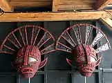 Two masks from the performance of Zauberflöte at the Bregenz Festival 2014
