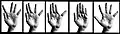 1974, Stitched Hands. One Person Show at Debel Gallery in Jerusalem. Stitched and rephotographed photographs. Collection: Tel-Aviv Museum of Art