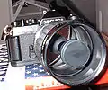 500&nbsp;mm catadioptric lens mounted on a Yashica FX-3