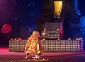 Balinese dance in front of the temple