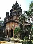 Lachhipur: Nava ratna Sridharjiu temple, built in 1865, with large terracotta figures.
