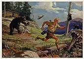 1942, A Photo Finish by John Henry Hintermeister. Example of work using the same "Hy Hintermeister" that his son used. The copyright registration made it clear that this was John Henry Hintermeister.