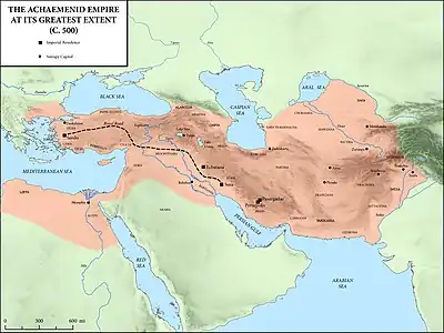 Image 1The First Persian Empire at its greatest extent, c. 500 BC (from History of Asia)