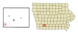 Location of Nodaway, Iowa