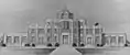 Bowman Field Administration Building pencil sketch from the Works Progress Administration