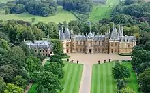  Aerial view of Waddesdon from the north