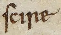 Handwritten word "scire"