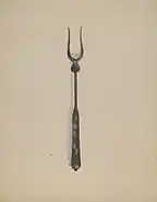 Toasting fork (c.1936) by Anna Aloisi, graphite on paper, at National Gallery of Art, Washington, D.C.