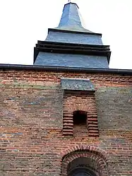 A closed bretèche of the fortified church at Archon, Aisne