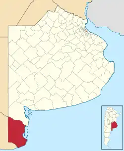 location of Patagones Partido in Buenos Aires Province