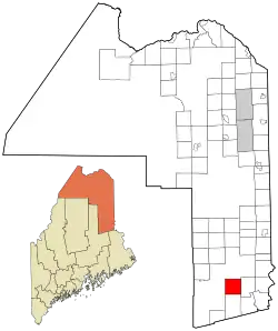 Location of Glenwood Plantation, Maine