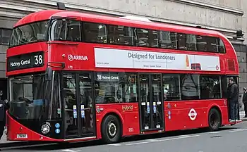 Image 10The New Routemaster built by Wrightbus has three entrances, two staircases and is designed to be reminiscent of the Routemaster.