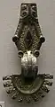 The large Lombardic brooch with the terminal in the shape of an animal's head