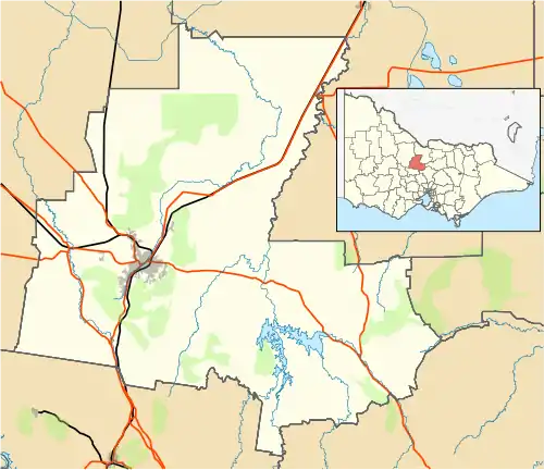 Spring Gully is located in City of Bendigo