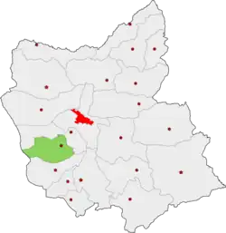 Location of Azarshahr County in East Azerbaijan province