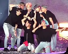 BTS at Love Yourself concert in Nagoya on January 13, 2019.