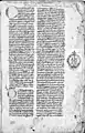 Summa cum glossis Bassiani, 13th-century manuscript. Reims, Bibliothèque municipale, Fonds manuscrits, Ms. 684.