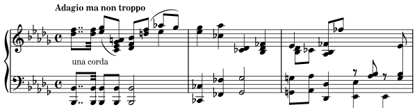 Opening bars of the third movement
