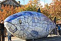 Visitors view The Big Fish