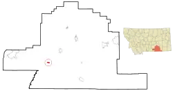 Location of Fort Smith, Montana