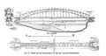 Diagram showing the measurements of the bridge, from a German book. 1916