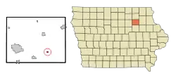Location of Readlyn, Iowa