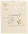 A Legion of Honour certificate issued in 1884 for Nguyễn Hữu Độ with the seal of the Tổng đốc of Hà Ninh (Hanoi and Ninh Bình).