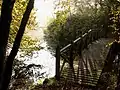 Bridge to island, Craichlaw Loch.