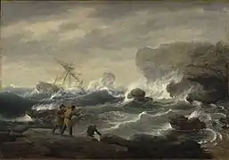 Thomas Birch, Shipwreck, 1829. Oil on canvas. Brooklyn Museum
