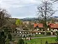 Bubikon as seen from the cemetery at the Reformed church
