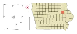 Location of Lamont, Iowa