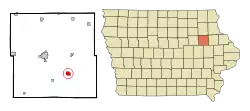 Location of Quasqueton, Iowa