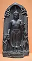 Buddhas Descent from Trayastrimsa Heaven Inscribed - Basalt - ca 10th Cent CE