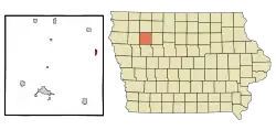 Location of Albert City, Iowa